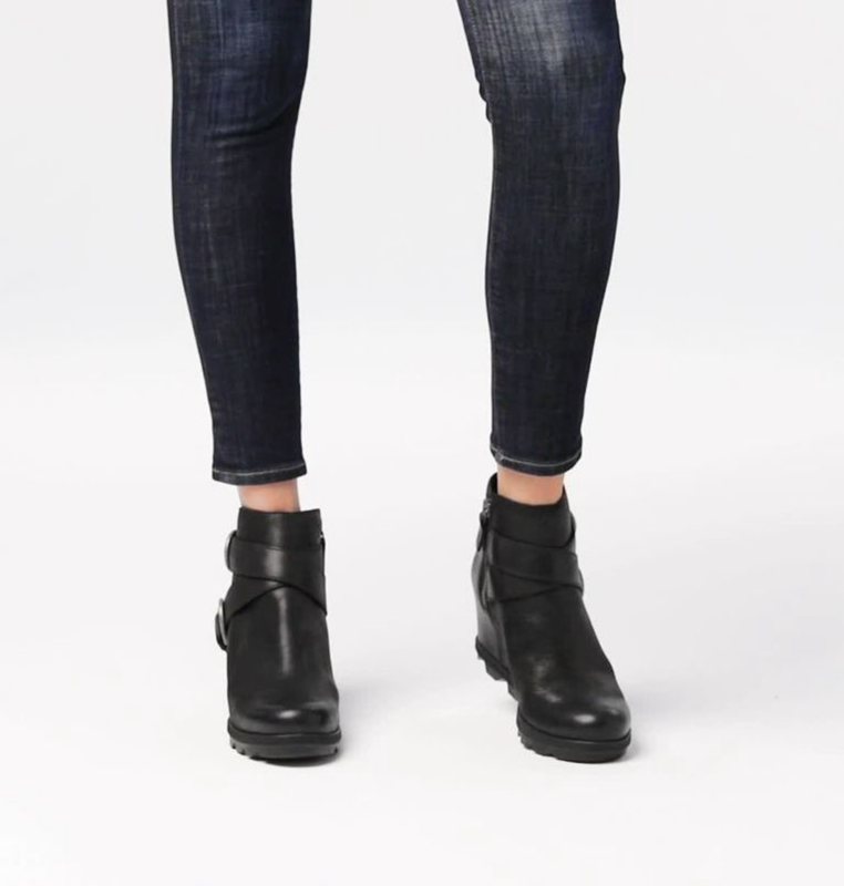 Womens Wedges Black - Sorel Joan Of Arctic™ II Buckle Bootie - 426789-RQV